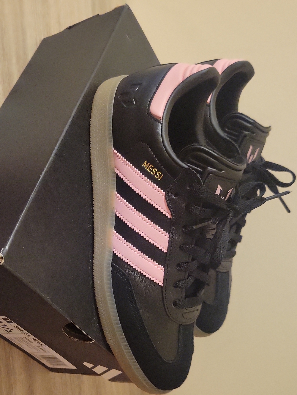 adidas Black and PINK Samba Messi